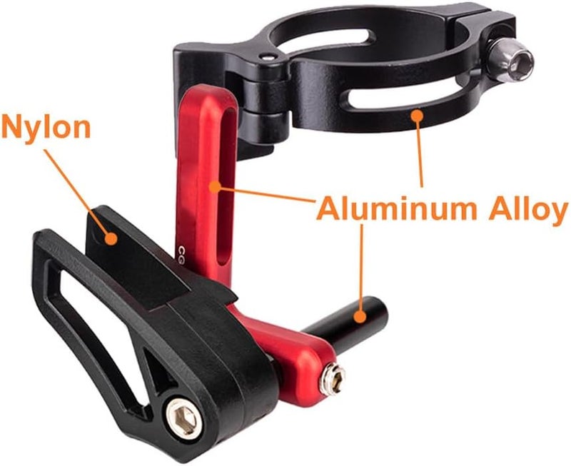 Gaderth Chain Guide Mountain Bike, MTB Chain Guide, Chain Guide Protector Aluminium Alloy, Bicycle Chain Protector, Clamp Mount Chain Stabilizer, Bike Chain Guard for Most Bicycle red 34.9 clamp Ring - Image 3